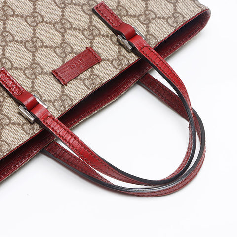 グッチ GUCCI GG スプリーム PVC ハンドバッグ ベージュ WS13401