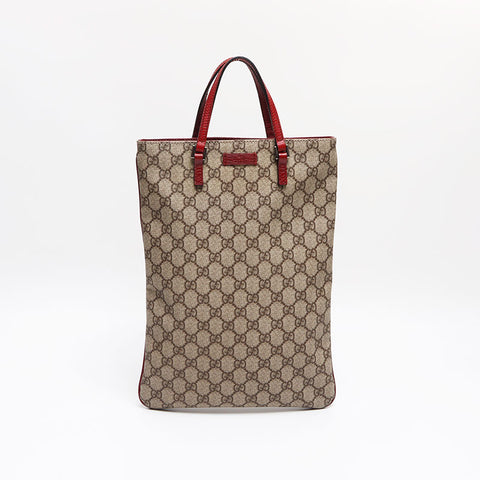 グッチ GUCCI GG スプリーム PVC ハンドバッグ ベージュ WS13401