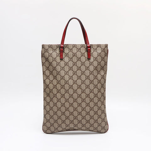 グッチ GUCCI GG スプリーム PVC ハンドバッグ ベージュ WS13401