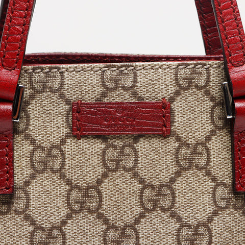 グッチ GUCCI GG スプリーム PVC ハンドバッグ ベージュ WS13401