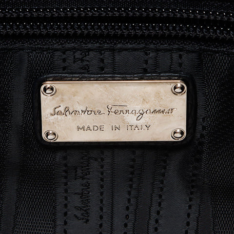 Salvatore Ferragamo Leather Gancini Shoulder Bag black WS13402