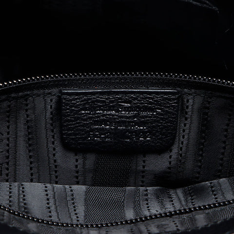 Salvatore Ferragamo Leather Gancini Shoulder Bag black WS13402