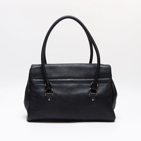 Salvatore Ferragamo Leather Gancini Shoulder Bag black WS13402