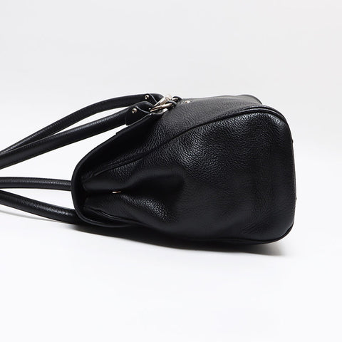 Salvatore Ferragamo Leather Gancini Shoulder Bag black WS13402