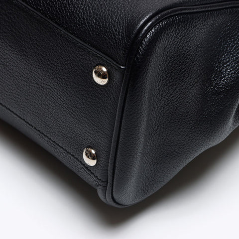Salvatore Ferragamo Leather Gancini Shoulder Bag black WS13402