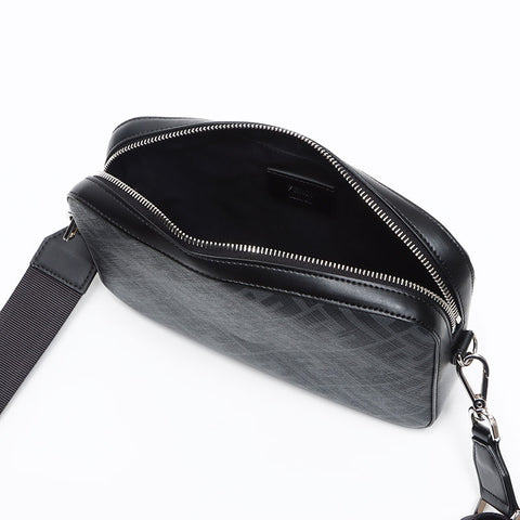 FENDI Diagonal Camera Case Shoulder Bag black WS13407
