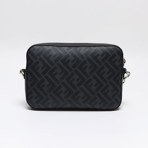 FENDI Diagonal Camera Case Shoulder Bag black WS13407