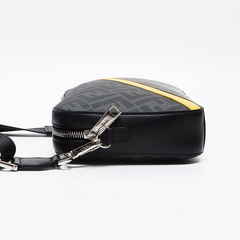 FENDI Diagonal Camera Case Shoulder Bag black WS13407