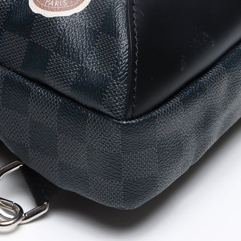 ルイ・ヴィトン LOUIS VUITTON 2017年 ダミエ グラフィット ステッカーズ アヴェニュー スリング ショルダーバッグ ブラック WS13410