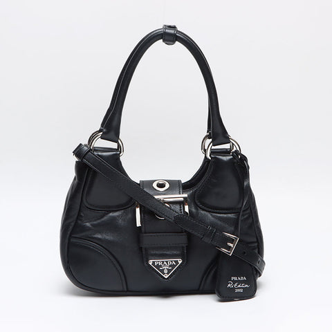 プラダ PRADA ムーン パデッドナッパレザー ショルダーバッグ ブラック WS13412