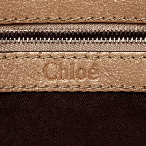 Chloe Paddington Leather 2way Shoulder Bag gold WS13414