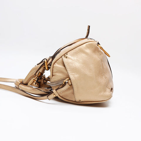 Chloe Paddington Leather 2way Shoulder Bag gold WS13414