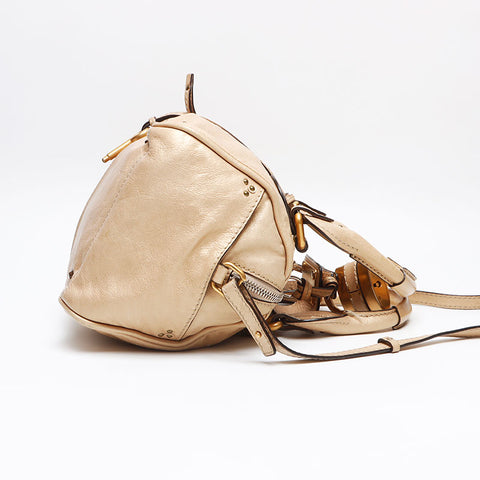 Chloe Paddington Leather 2way Shoulder Bag gold WS13414
