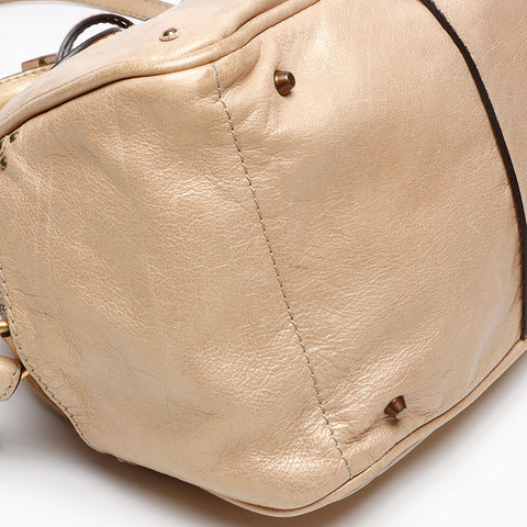 Chloe Paddington Leather 2way Shoulder Bag gold WS13414