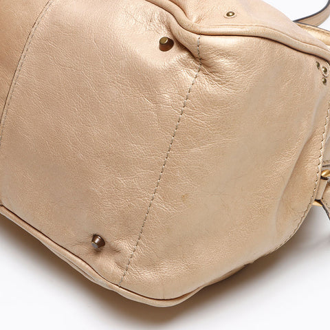 Chloe Paddington Leather 2way Shoulder Bag gold WS13414