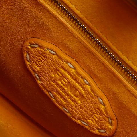 フェンディ FENDI ピーカブー ミニ 2way レザー ショルダーバッグ イエロー WS13421