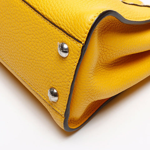 フェンディ FENDI ピーカブー ミニ 2way レザー ショルダーバッグ イエロー WS13421