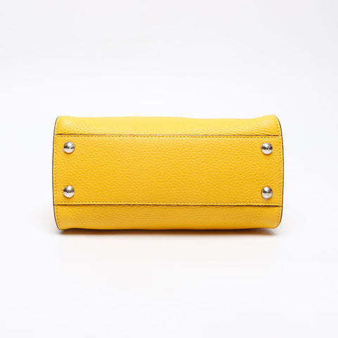 フェンディ FENDI ピーカブー ミニ 2way レザー ショルダーバッグ イエロー WS13421