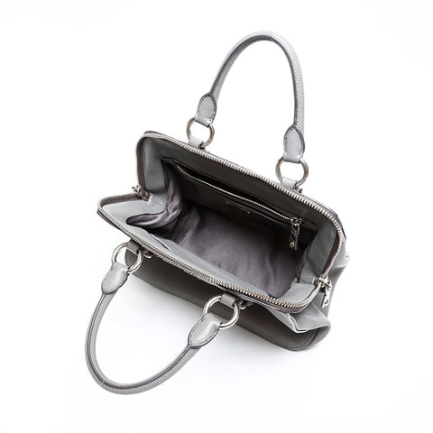 Miu Miu Leather Logo 2way Handbag gray WS13424