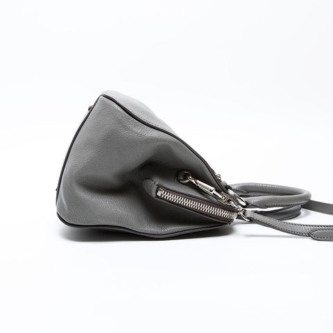 Miu Miu Leather Logo 2way Handbag gray WS13424