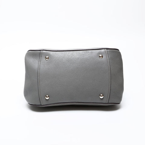 Miu Miu Leather Logo 2way Handbag gray WS13424