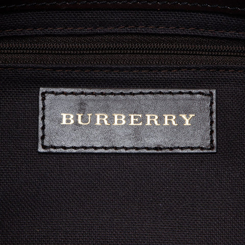 BURBERRY Nova Check 2way PVC Handbag beige WS13426