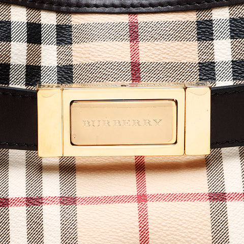 バーバリー BURBERRY ノバチェック 2way PVC ハンドバッグ ベージュ WS13426