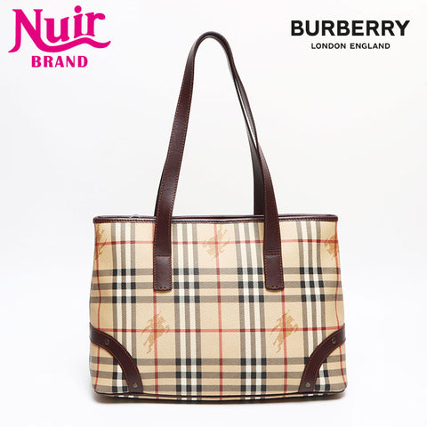 BURBERRY Novacheck PVC Tote Bag beige WS13427