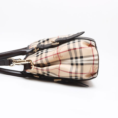 バーバリー BURBERRY ノバチェック 2way PVC ショルダーバッグ ベージュ WS13428