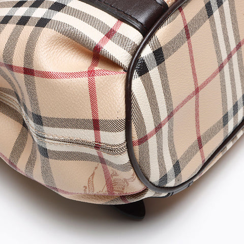 バーバリー BURBERRY ノバチェック 2way PVC ショルダーバッグ ベージュ WS13428