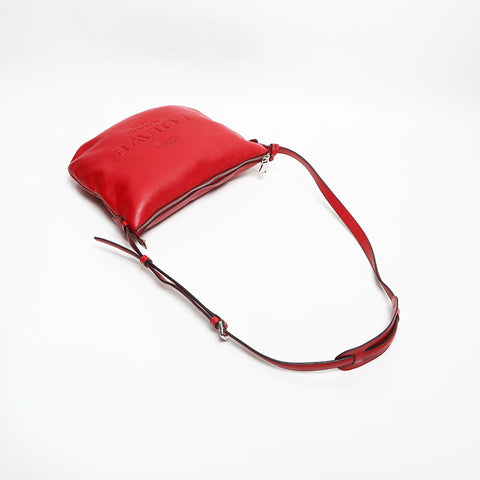 LOEWE Leather Logo 2way Heritage Shoulder Bag Red WS13431