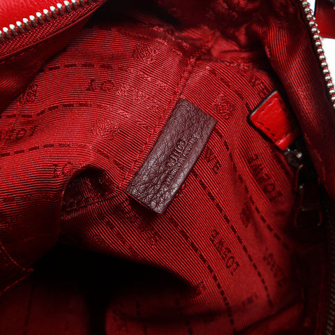 LOEWE Leather Logo 2way Heritage Shoulder Bag Red WS13431