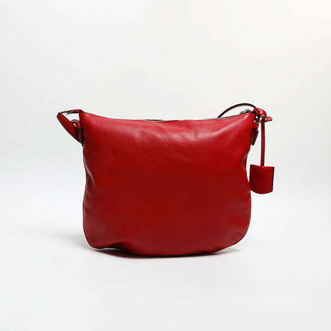 LOEWE Leather Logo 2way Heritage Shoulder Bag Red WS13431