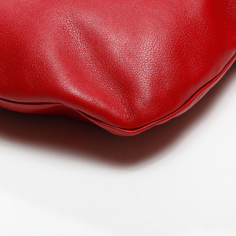 LOEWE Leather Logo 2way Heritage Shoulder Bag Red WS13431