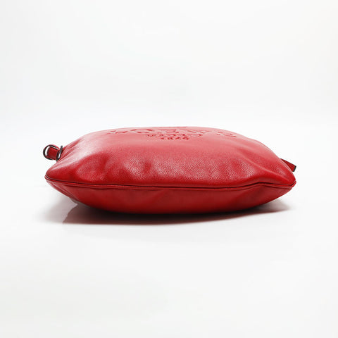 LOEWE Leather Logo 2way Heritage Shoulder Bag Red WS13431