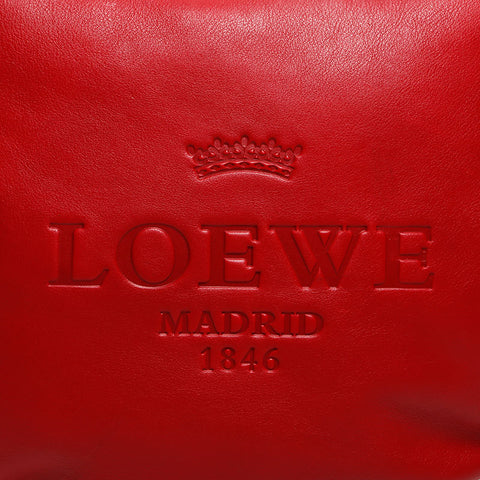 LOEWE Leather Logo 2way Heritage Shoulder Bag Red WS13431