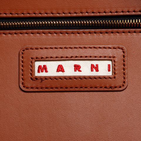 MARNI Medium Museo hobo bag in leather Shoulder Bag Brown WS13434