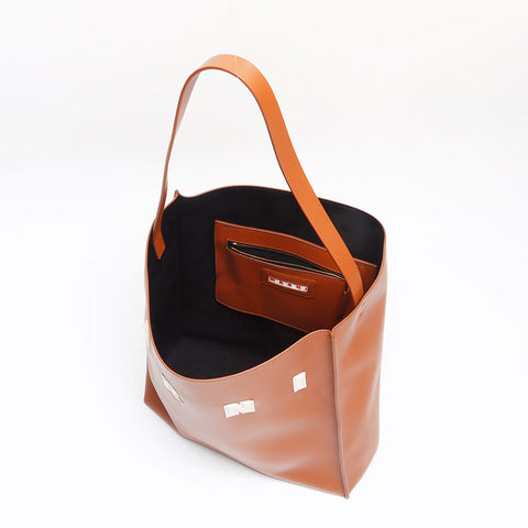 MARNI Medium Museo hobo bag in leather Shoulder Bag Brown WS13434