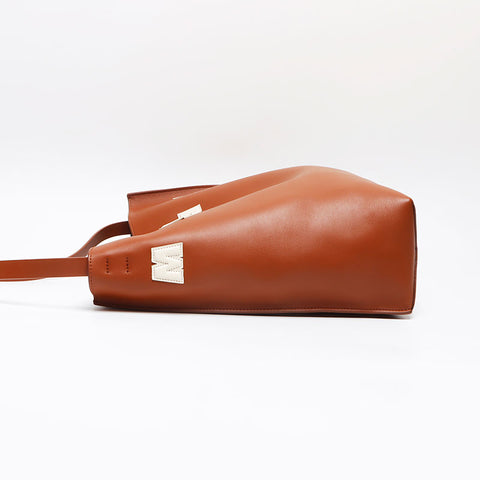 MARNI Medium Museo hobo bag in leather Shoulder Bag Brown WS13434