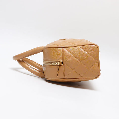 CHANEL Caviar Skin COCO Mark Mini Boston No. 8 2003-2004 Boston bag Brown WS13438