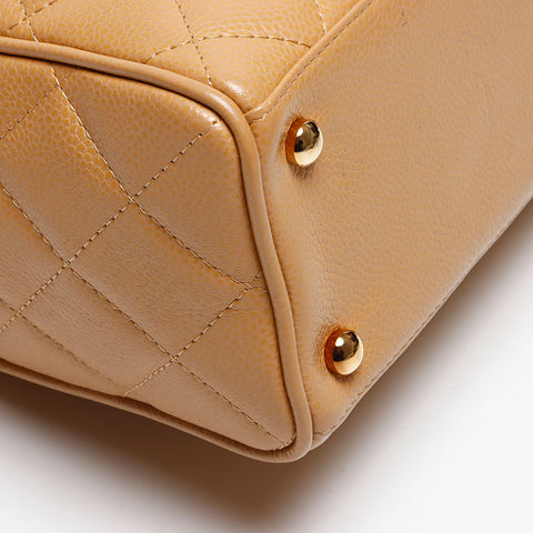 CHANEL Caviar Skin COCO Mark Mini Boston No. 8 2003-2004 Boston bag Brown WS13438