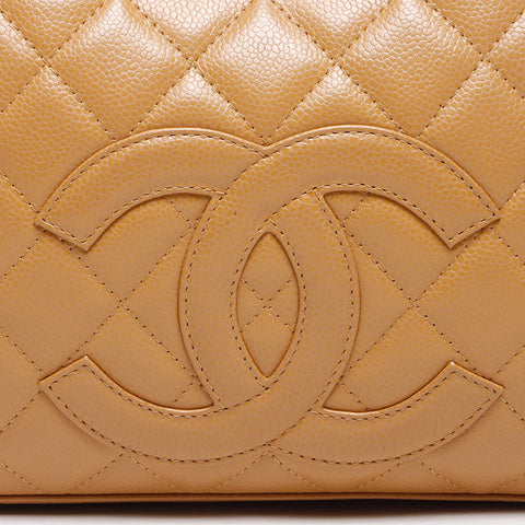 CHANEL Caviar Skin COCO Mark Mini Boston No. 8 2003-2004 Boston bag Brown WS13438