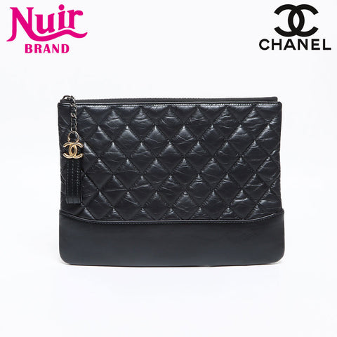 CHANEL Gabriel Leather 25 Series 2018 Clutch bag black WS13439