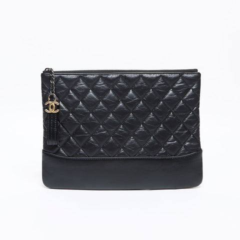 CHANEL Gabriel Leather 25 Series 2018 Clutch bag black WS13439