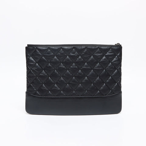 CHANEL Gabriel Leather 25 Series 2018 Clutch bag black WS13439