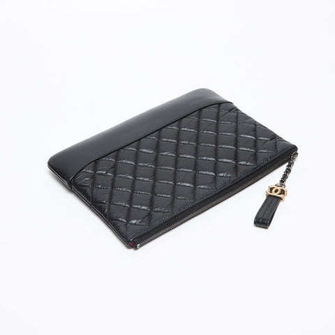 CHANEL Gabriel Leather 25 Series 2018 Clutch bag black WS13439