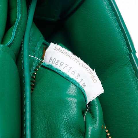 BOTTEGAVENETA Padded Cassette Leather Shoulder Bag green WS13441