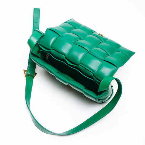 BOTTEGAVENETA Padded Cassette Leather Shoulder Bag green WS13441