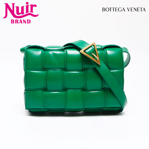 BOTTEGAVENETA Padded Cassette Leather Shoulder Bag green WS13441