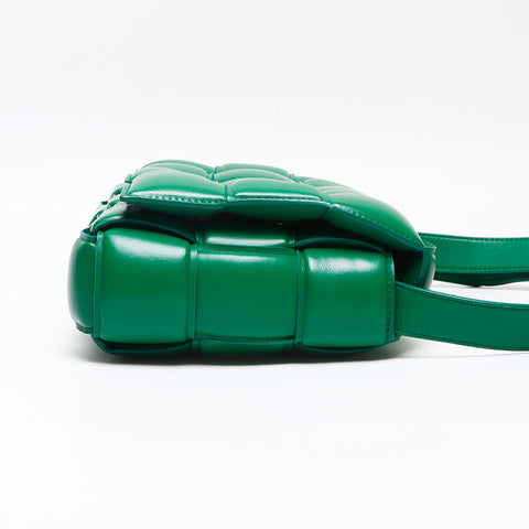BOTTEGAVENETA Padded Cassette Leather Shoulder Bag green WS13441